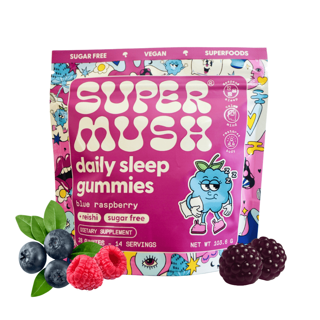Sleep & Restore with SuperMush Daily Sleep Gummies