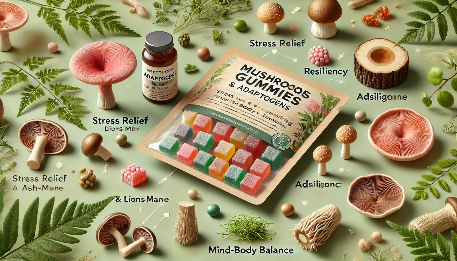 Mushroom Gummies and Adaptogens