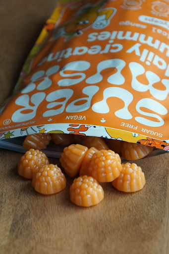 a packet of supermsuh creatine mushroom gummies