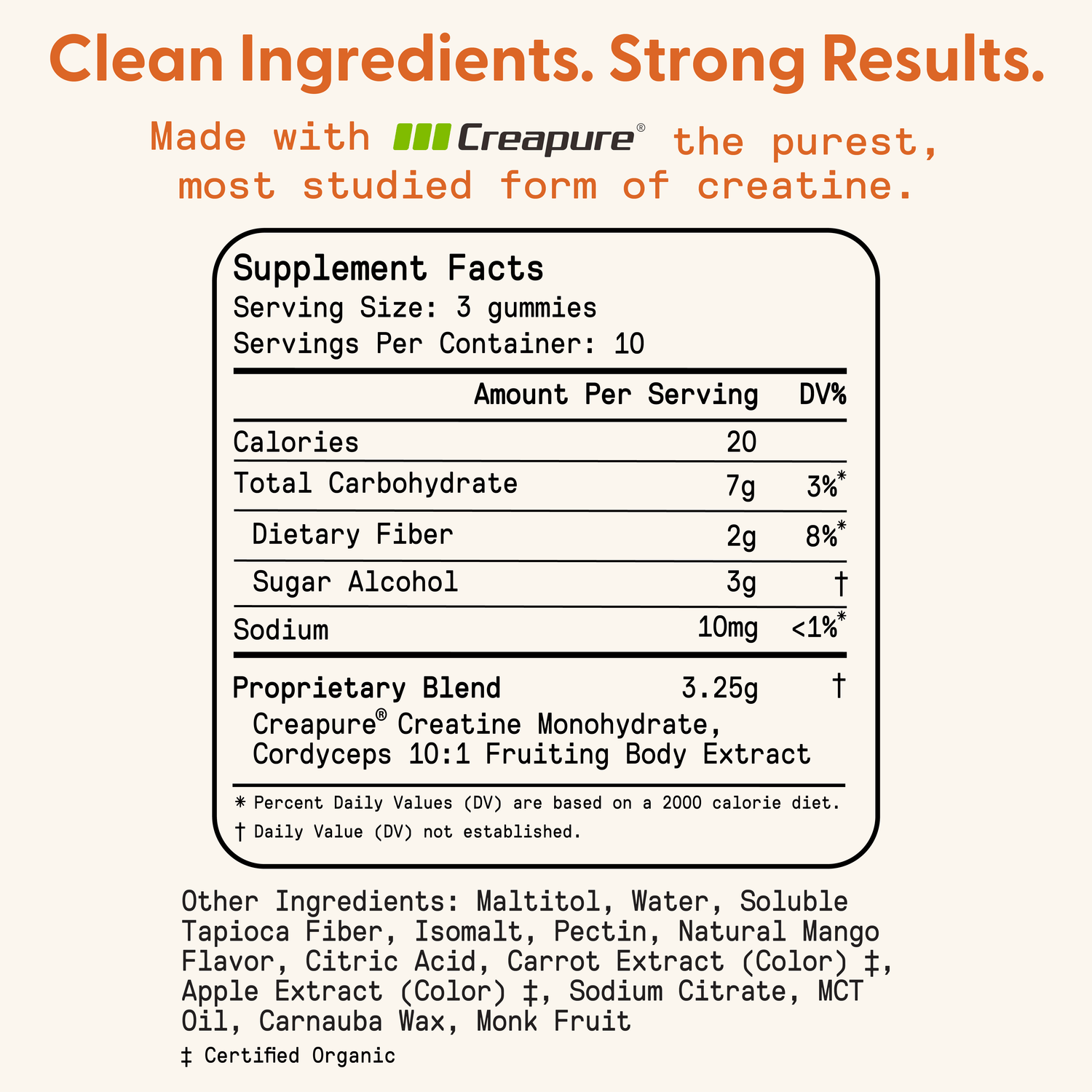 Daily Creatine Gummies 30 Count